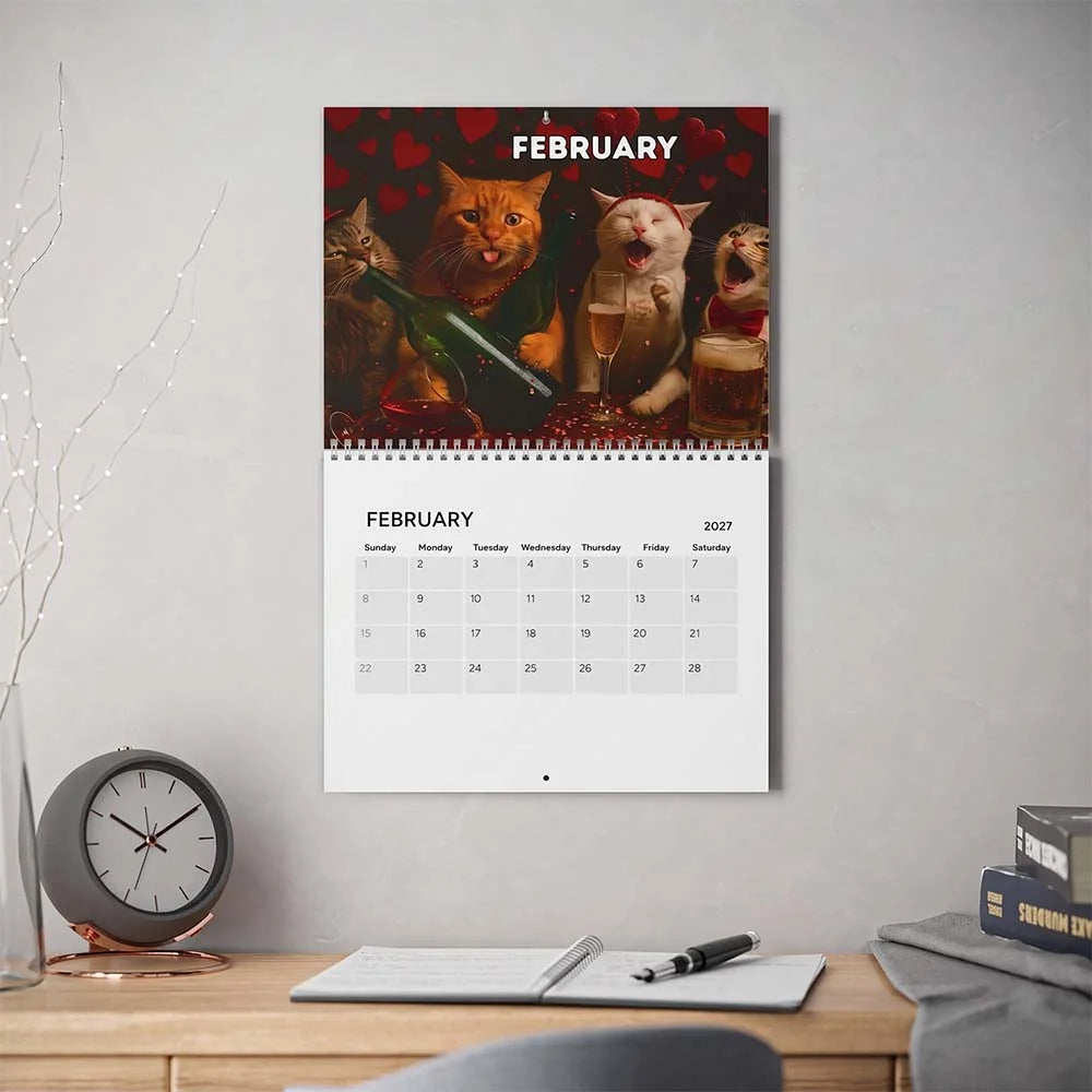 🍺🐱TYIIPRO™ Drunk Cats 2027 Calendar