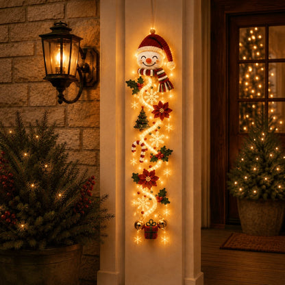 🔥 Limited-Time 50% OFF – 🎅MerryCascade™ Glowing Christmas Door Hanger