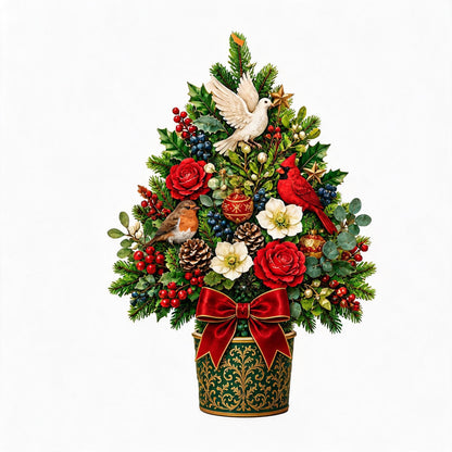 💯🌲 Pop-Up 3D Christmas Tree Card ✨ Turns Into Freestanding Festive Table Decor