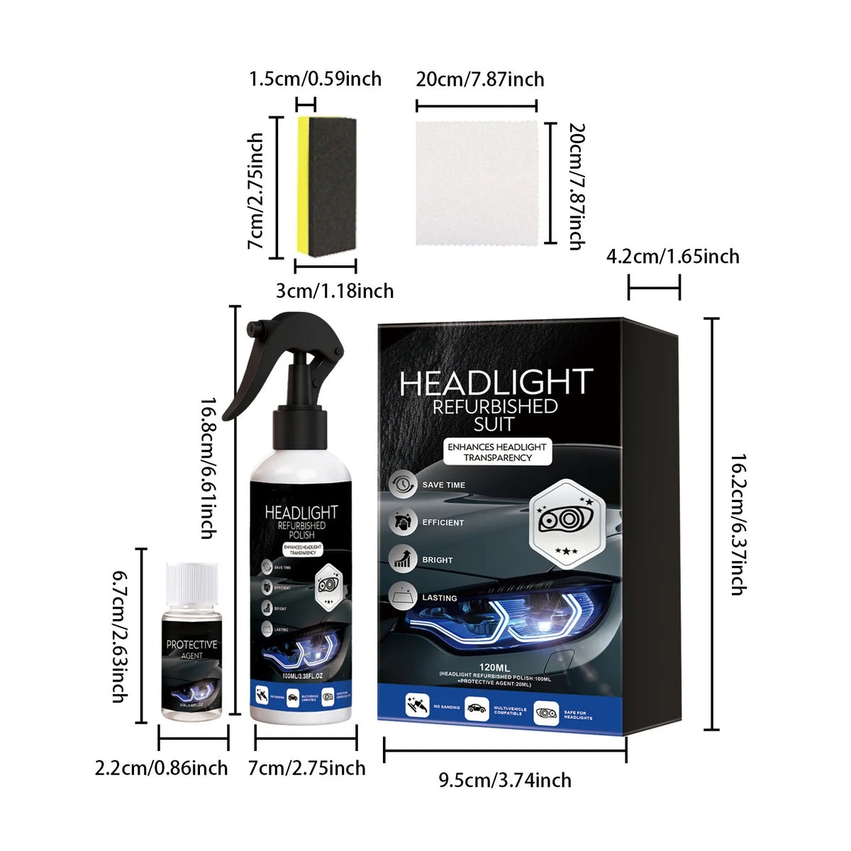 💡Headlamp Restoration Fluid with Crystalline Coating