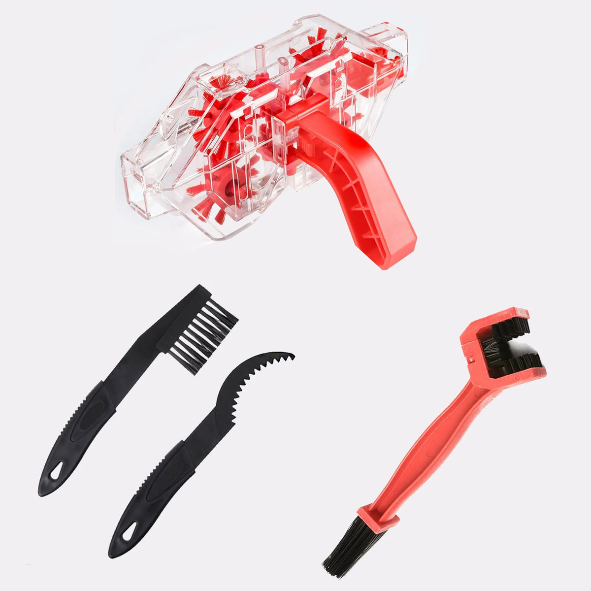 Transparent Bicycle Chain Cleaner Tool for Degreasing and Maintenance
