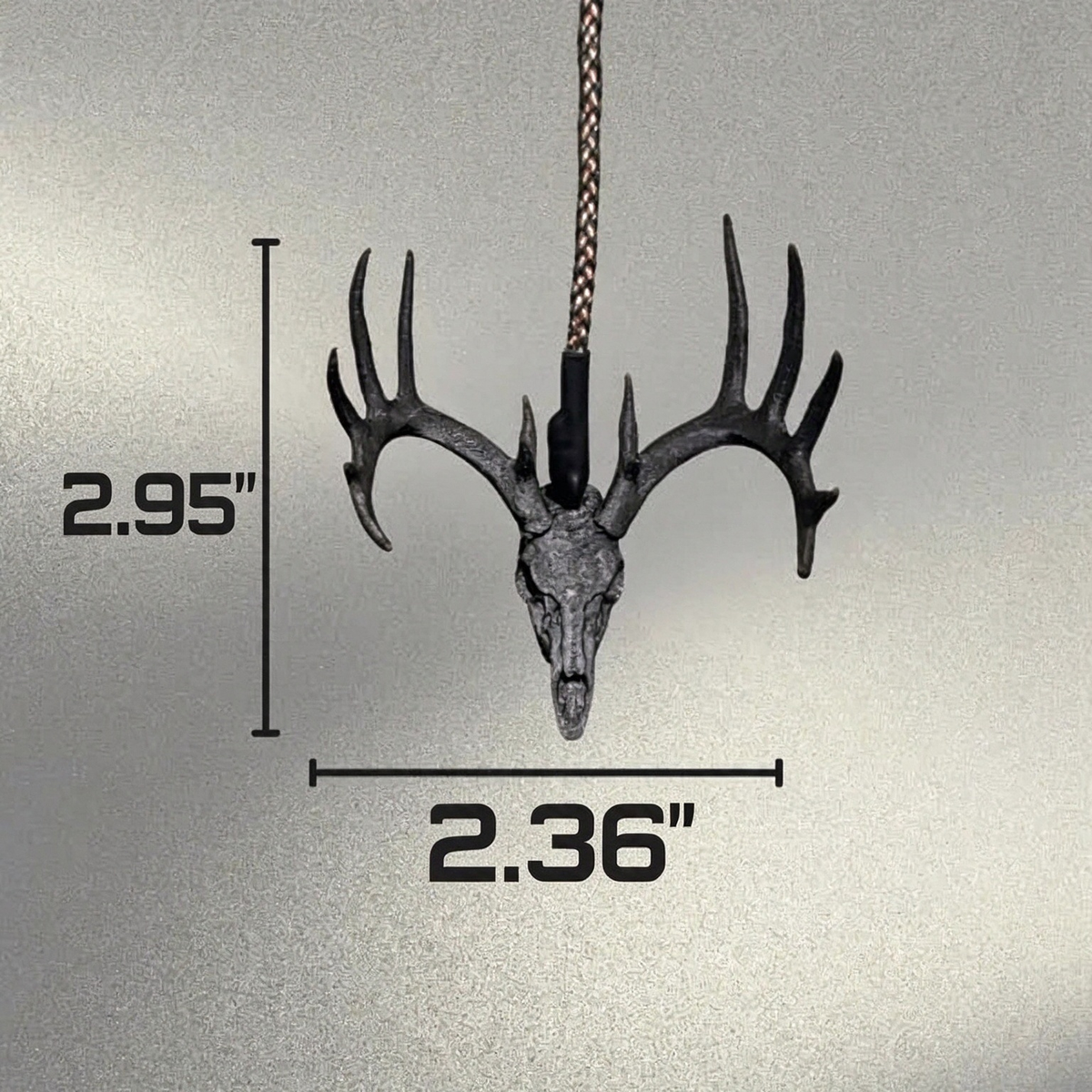 Whitetail Deer Skull Rearview Mirror Hanger