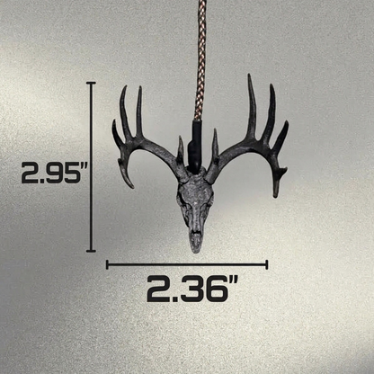 Whitetail Deer Skull Rearview Mirror Hanger