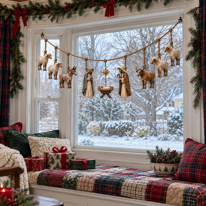 ✝️🎄Handcrafted Wooden Nativity Garland(📦Buy 2 Free Shipping)