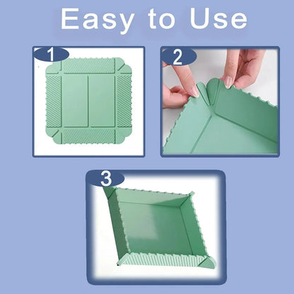 2 in 1 Foldable Magnetic Silicone Trivet & Serving Tray, Food Grade Heat Resistant Non-Slip Collapsible Mat for Kitchen, RV, Camping, Picnic