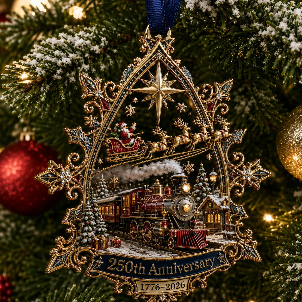 🔥250th Anniversary: Santa Flying Over the White House on a Snowy Night