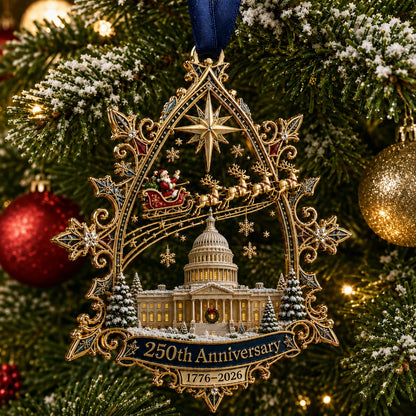 🔥250th Anniversary: Santa Flying Over the White House on a Snowy Night