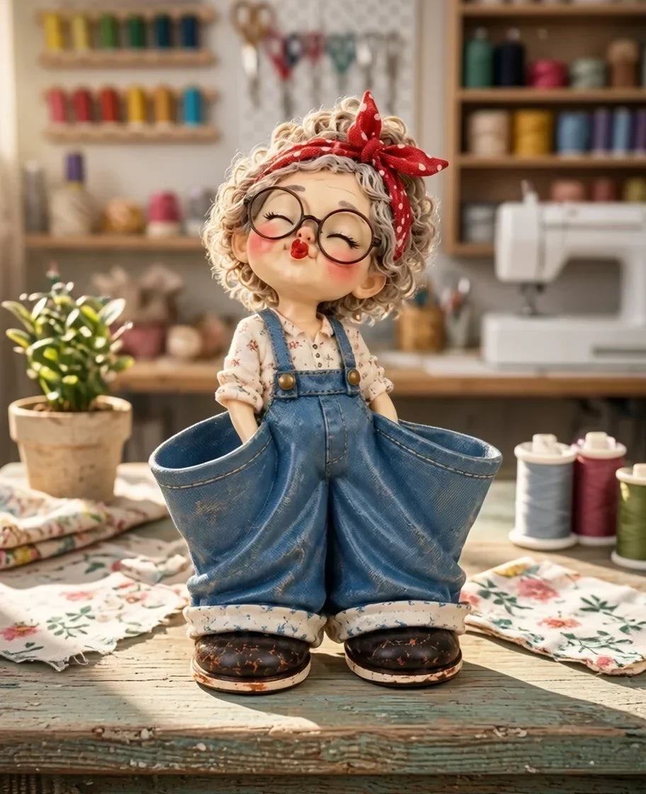🎉Retro Girl Makeup Brush Holder – Cute Vintage Vanity Organizer