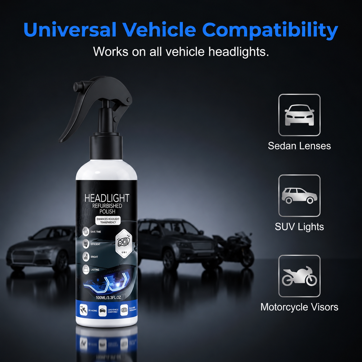 💡Headlamp Restoration Fluid with Crystalline Coating
