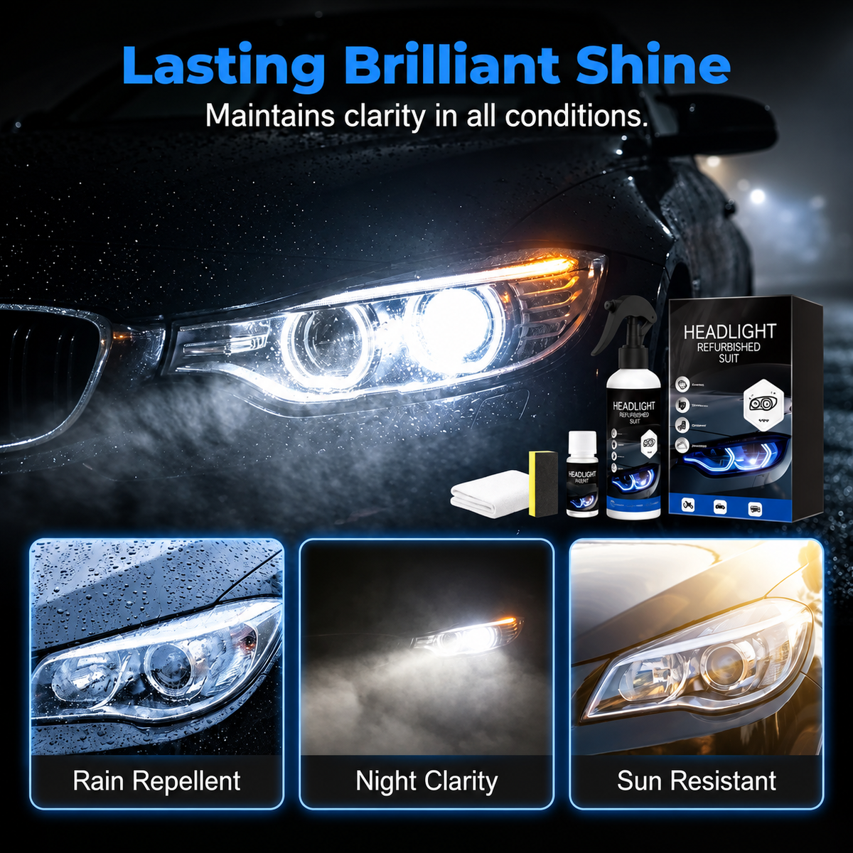💡Headlamp Restoration Fluid with Crystalline Coating