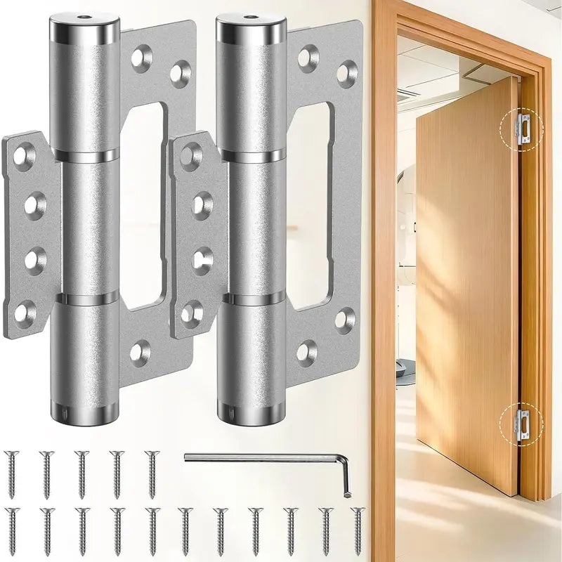 5' Self Closing Hinges, Soft Close Non Mortise, Heavy Duty Aluminum,2pk