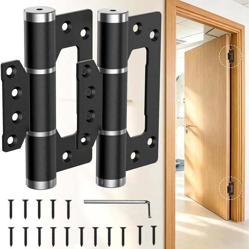 5' Self Closing Hinges, Soft Close Non Mortise, Heavy Duty Aluminum,2pk