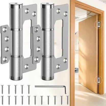 5' Self Closing Hinges, Soft Close Non Mortise, Heavy Duty Aluminum,2pk
