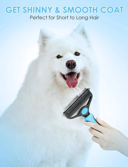 🐾 Professional Deshedding Tool for Dogs & Cats – Gentle Grooming for Loose Fur