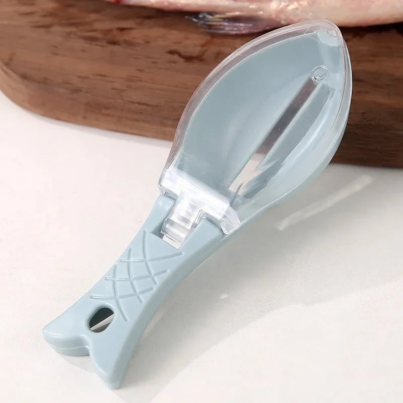 🐟 Mess-Free Fish Scaler – Handy Scale Remover with Collection Lid