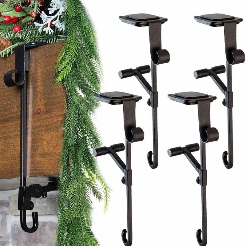 🎄 Christmas Mantel Hangers – Stocking & Garland Display Hooks
