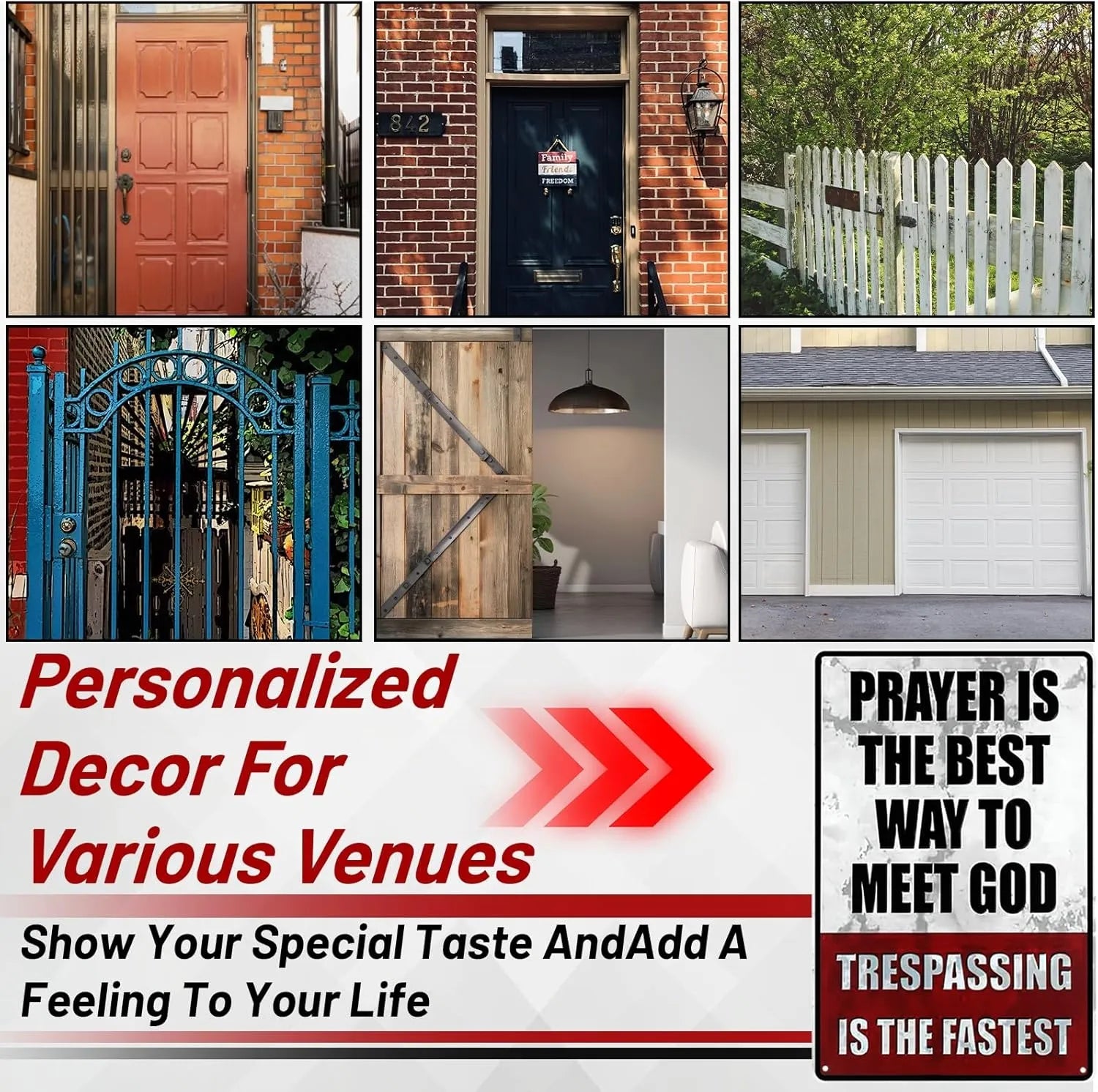 🔥Metal No Trespassing Signs Private Property Funny