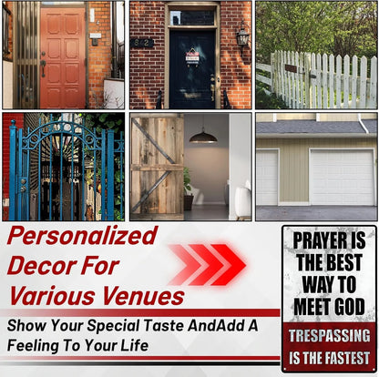 🔥Metal No Trespassing Signs Private Property Funny