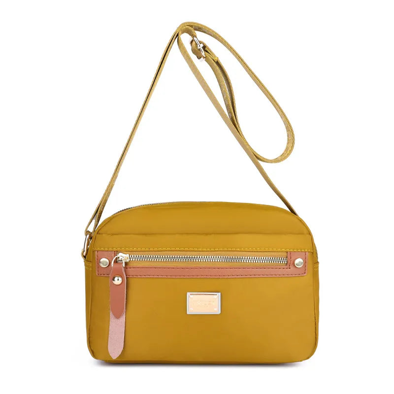 ❤️ Lightweight Red Nylon Crossbody Bag with Adjustable Strap