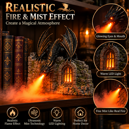 🔥🐉 Dragonfire Mist Humidifier – Glowing Fantasy Castle Decor