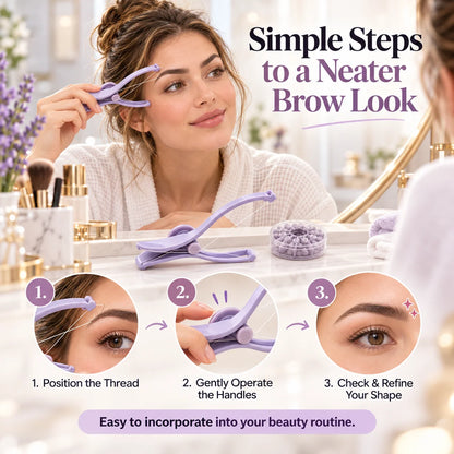 Eyebrow Threading Tool 💜 – Precise Facial Hair Removal at Home