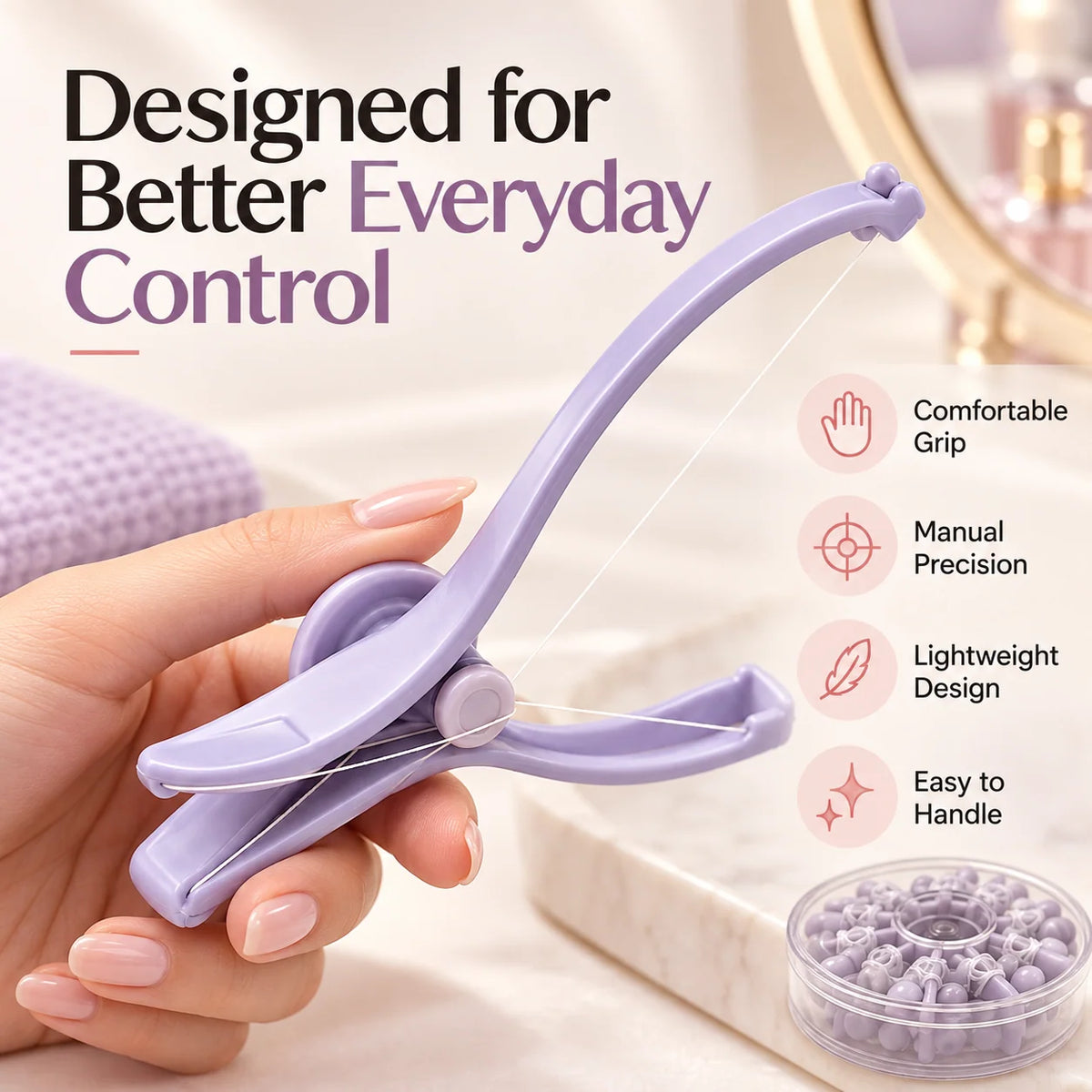 Eyebrow Threading Tool 💜 – Precise Facial Hair Removal at Home