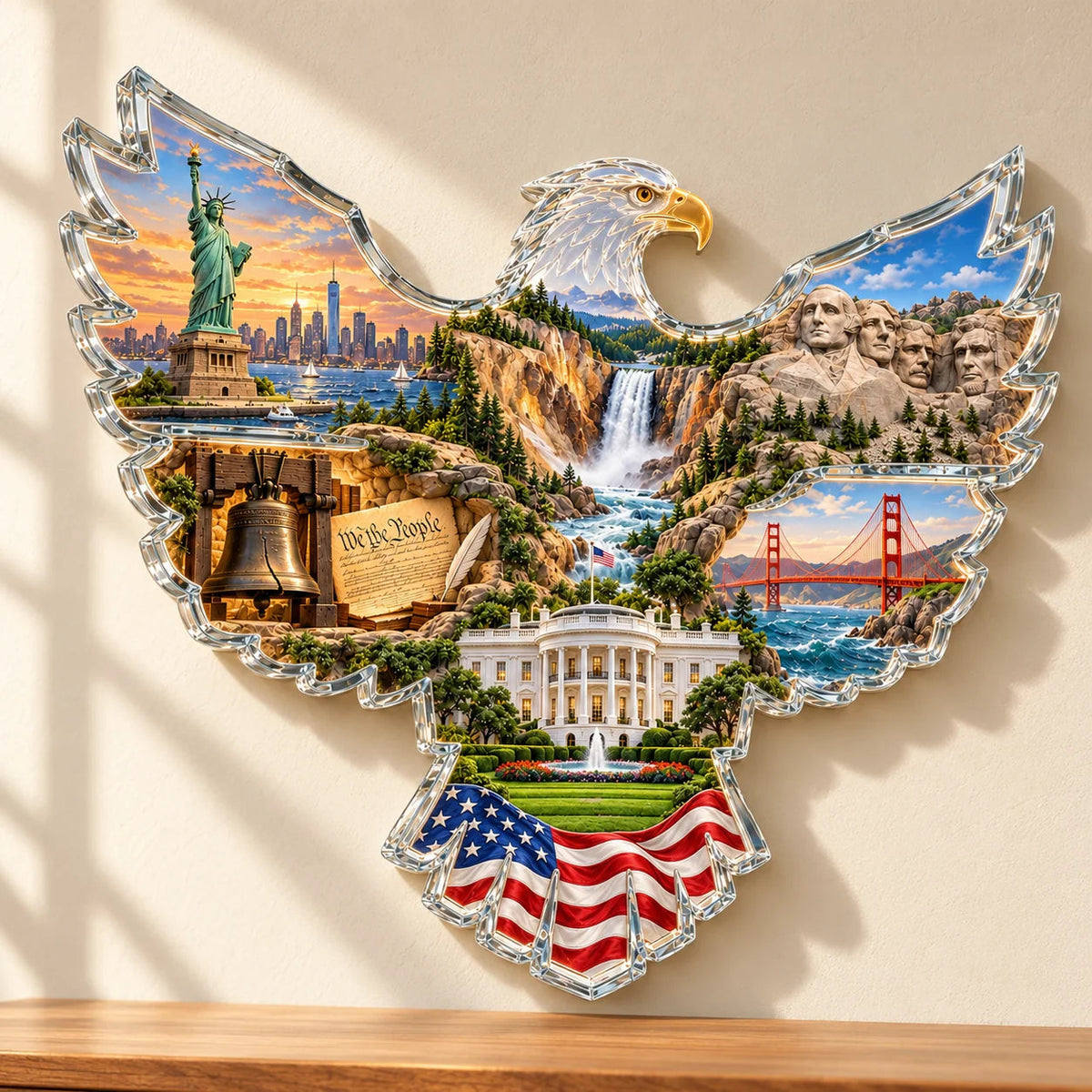 🦅🇺🇸 American Heritage™ Lighted Eagle Wall Art ✨