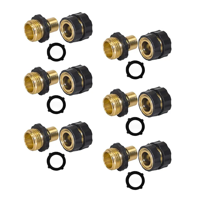 4-Set Garden Hose Quick Connectors 💦 – Male & Female Fittings