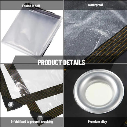 💧 7×10FT Clear Waterproof Tarp – Transparent Outdoor Protective Cover