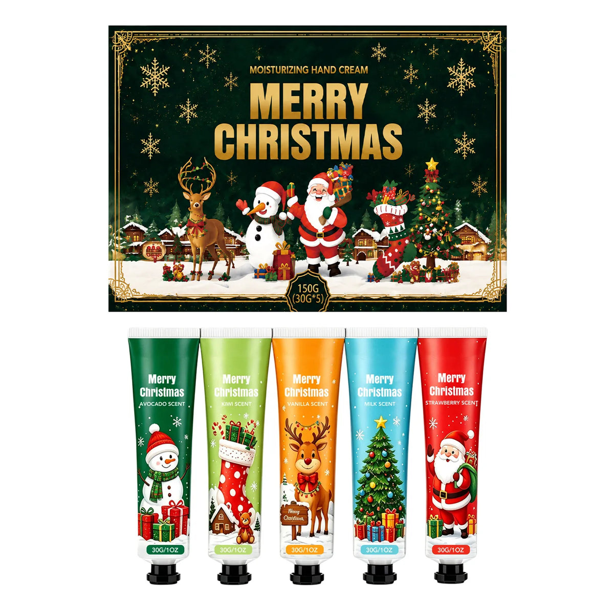 🎄 Christmas Scented Hand Cream Gift Set – Moisturizing Hand Care