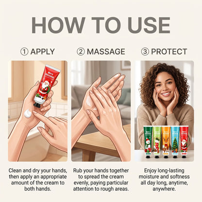 🎄 Christmas Scented Hand Cream Gift Set – Moisturizing Hand Care