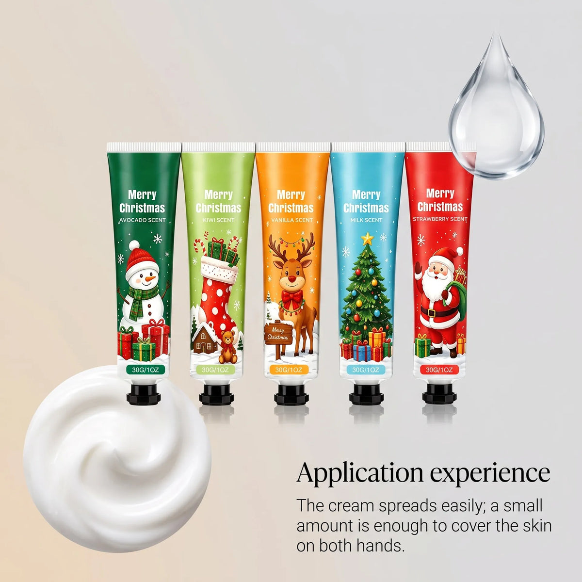 🎄 Christmas Scented Hand Cream Gift Set – Moisturizing Hand Care