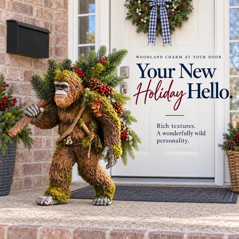 🎄 Woodland Sasquatch – Lighted Christmas Porch Decor