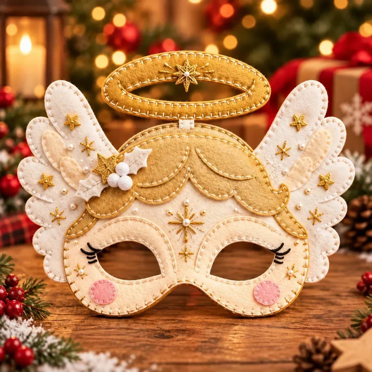 🔥HOT SALE🔥🎄 Handmade Christmas Felt Masks | Cute Holiday Party Costumes & Festive Dress-Up Accessories