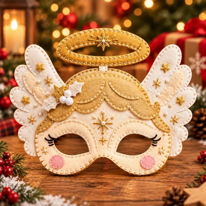 🔥HOT SALE🔥🎄 Handmade Christmas Felt Masks | Cute Holiday Party Costumes & Festive Dress-Up Accessories