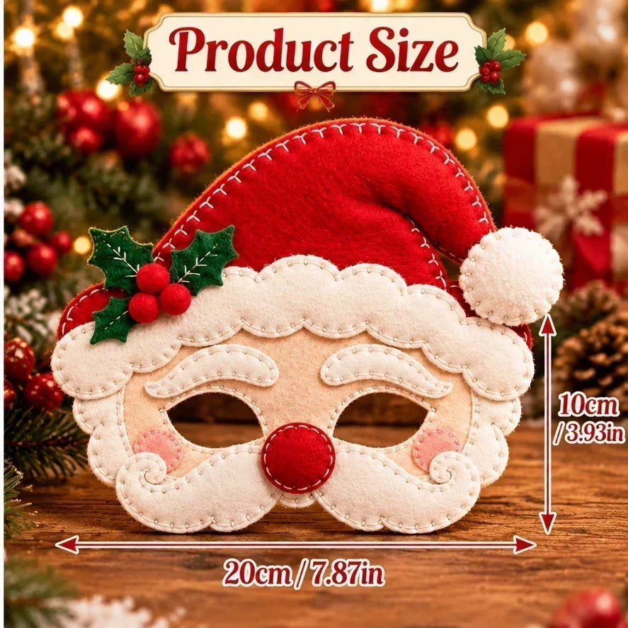 🔥HOT SALE🔥🎄 Handmade Christmas Felt Masks | Cute Holiday Party Costumes & Festive Dress-Up Accessories