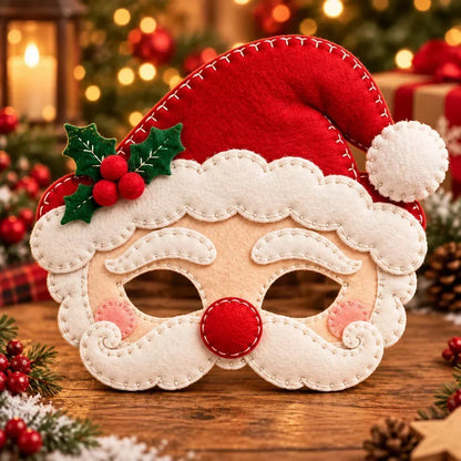 🔥HOT SALE🔥🎄 Handmade Christmas Felt Masks | Cute Holiday Party Costumes & Festive Dress-Up Accessories