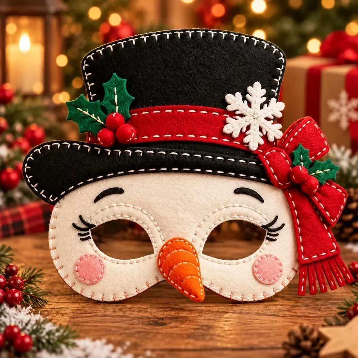 🔥HOT SALE🔥🎄 Handmade Christmas Felt Masks | Cute Holiday Party Costumes & Festive Dress-Up Accessories