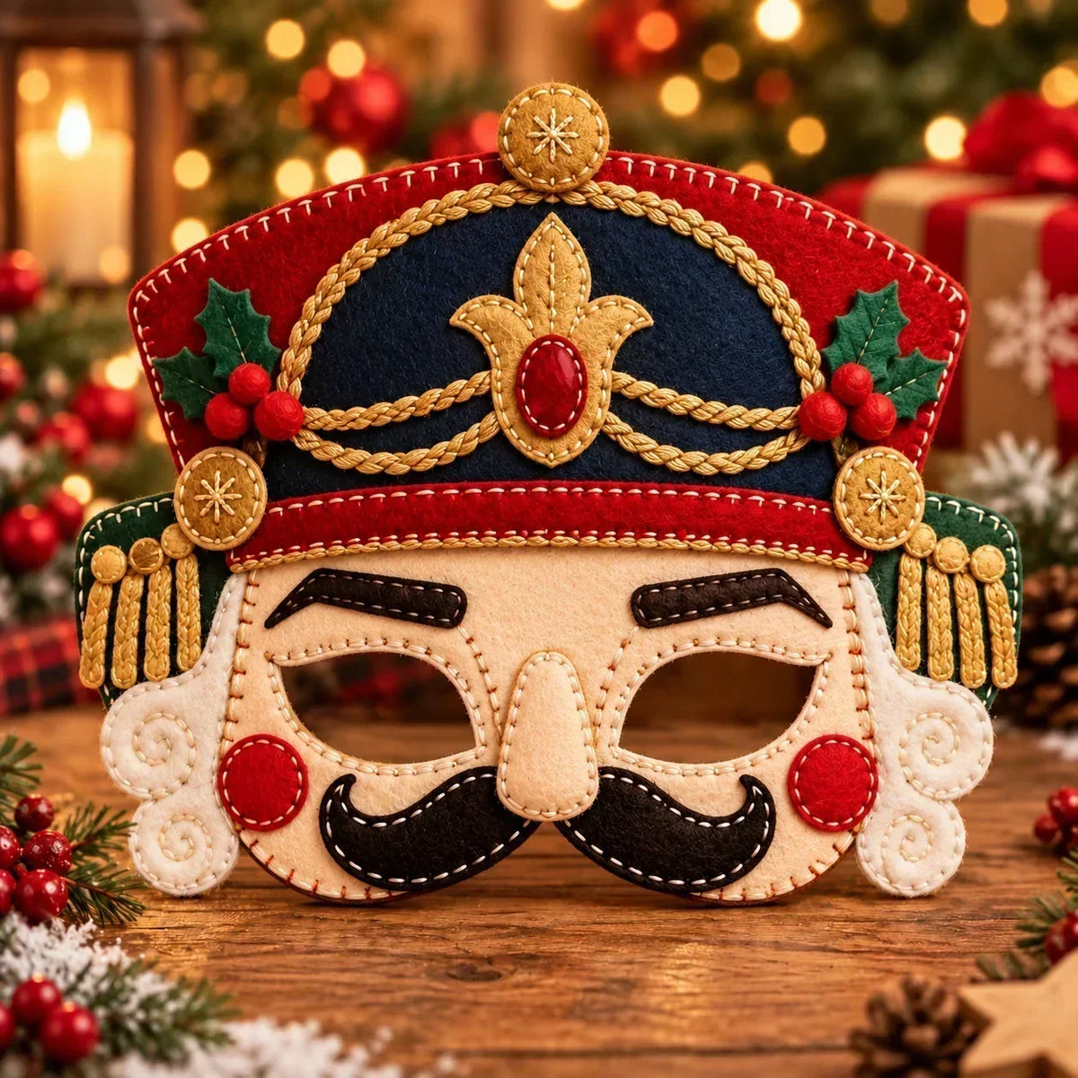 🔥HOT SALE🔥🎄 Handmade Christmas Felt Masks | Cute Holiday Party Costumes & Festive Dress-Up Accessories