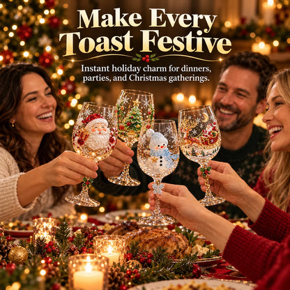 🎅Limited Edition🎄 Christmas Hosting Essential | 6-Piece Festive 3D Wine Glass Gift Set