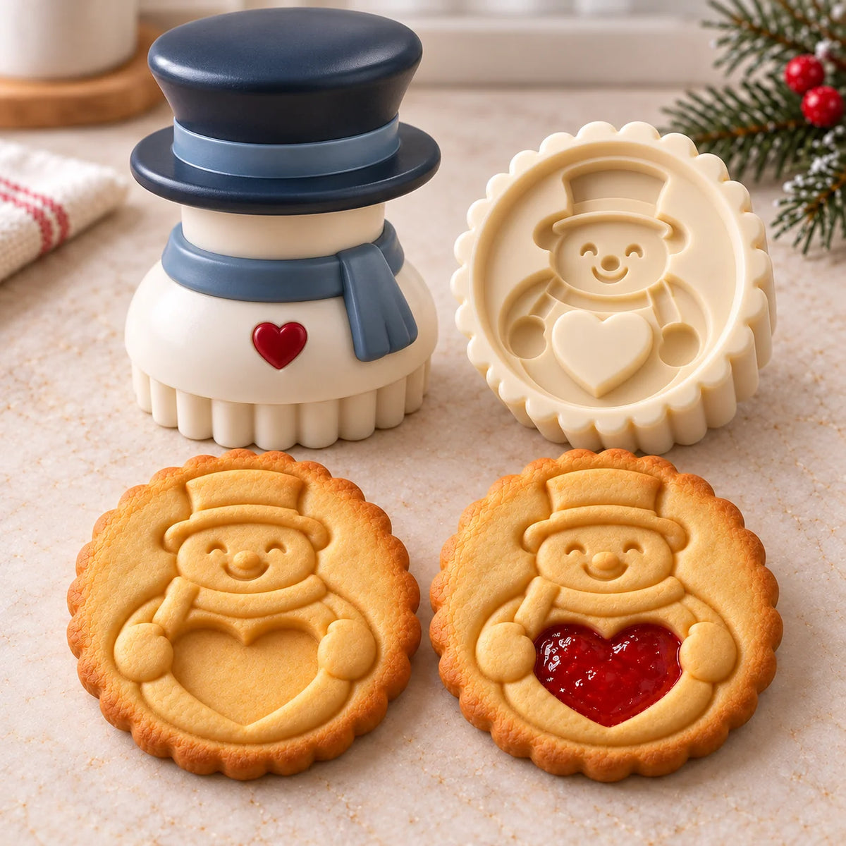 🔥Limited time 70% OFF -🍓🍪 Christmas Jam Cookie Press – Make Adorable Holiday Cookies at Home!
