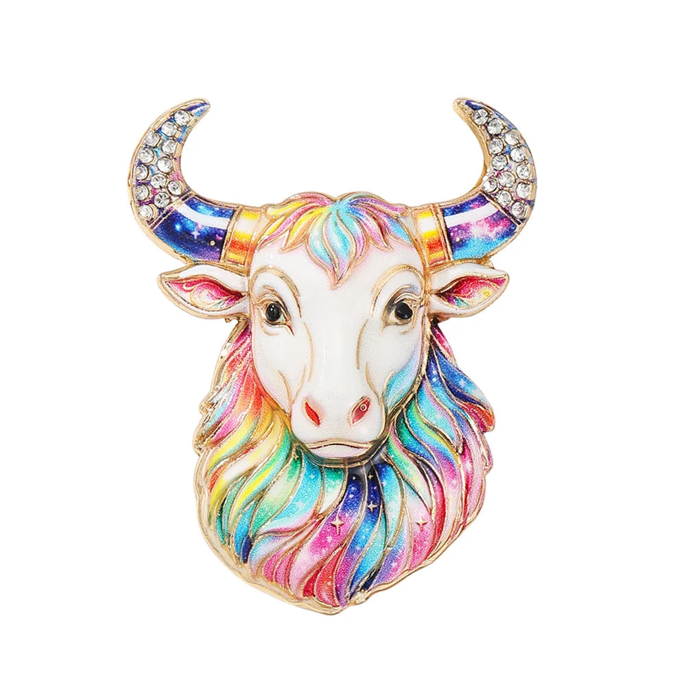 Luxury Zodiac Enamel Brooch – Choose Your Sign