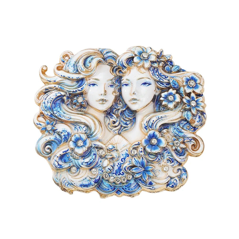 Luxury Zodiac Enamel Brooch – Choose Your Sign