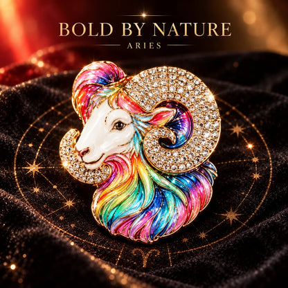 Luxury Zodiac Enamel Brooch – Choose Your Sign