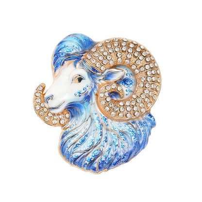 Luxury Zodiac Enamel Brooch – Choose Your Sign