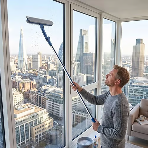 💦 Say Goodbye to Streaks! Dual-Sided Window Cleaning Tool