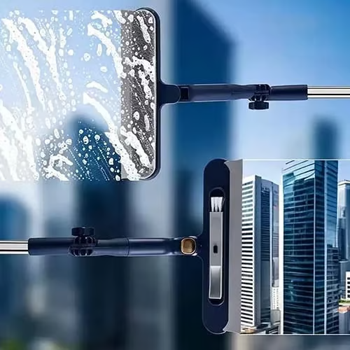 💦 Say Goodbye to Streaks! Dual-Sided Window Cleaning Tool