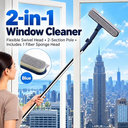 💦 Say Goodbye to Streaks! Dual-Sided Window Cleaning Tool