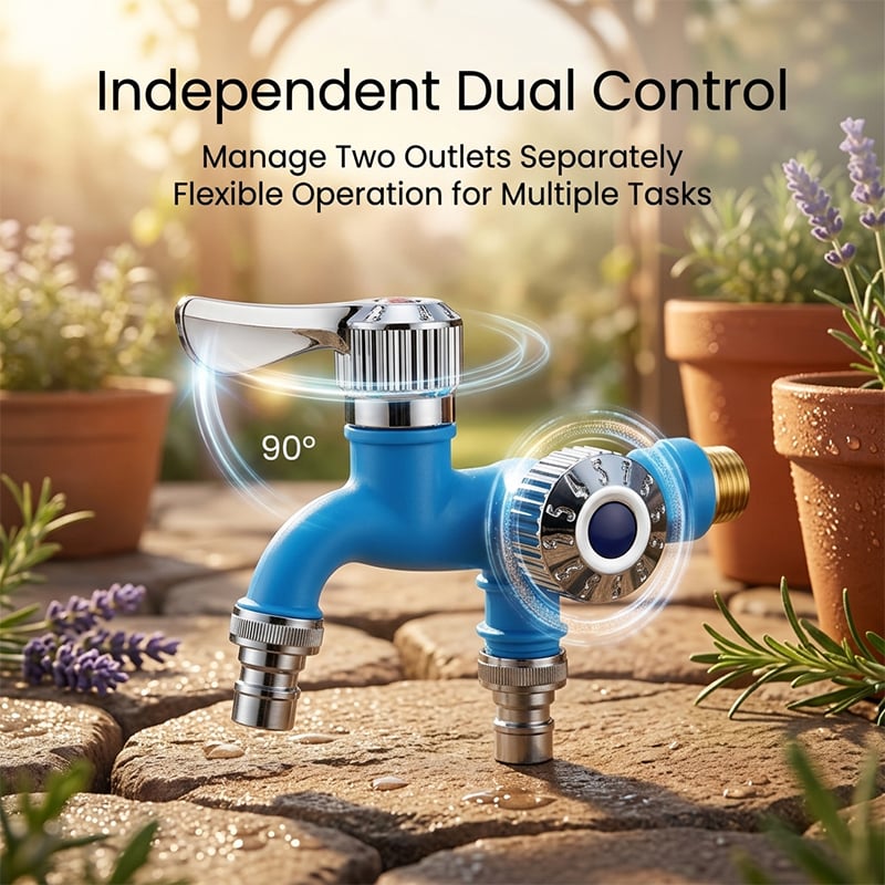 Dual Outlet Washing Machine Faucet