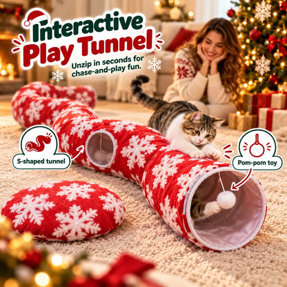 🐱Christmas Tree Cat Tunnel🎄 The Ultimate Cat-Proof Tree Skirt & Hideaway （Free Shipping）🐾